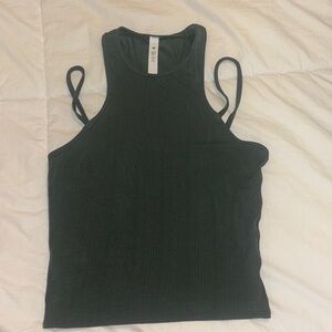 Lululemon Athletica Dark Green Ribbed Tank